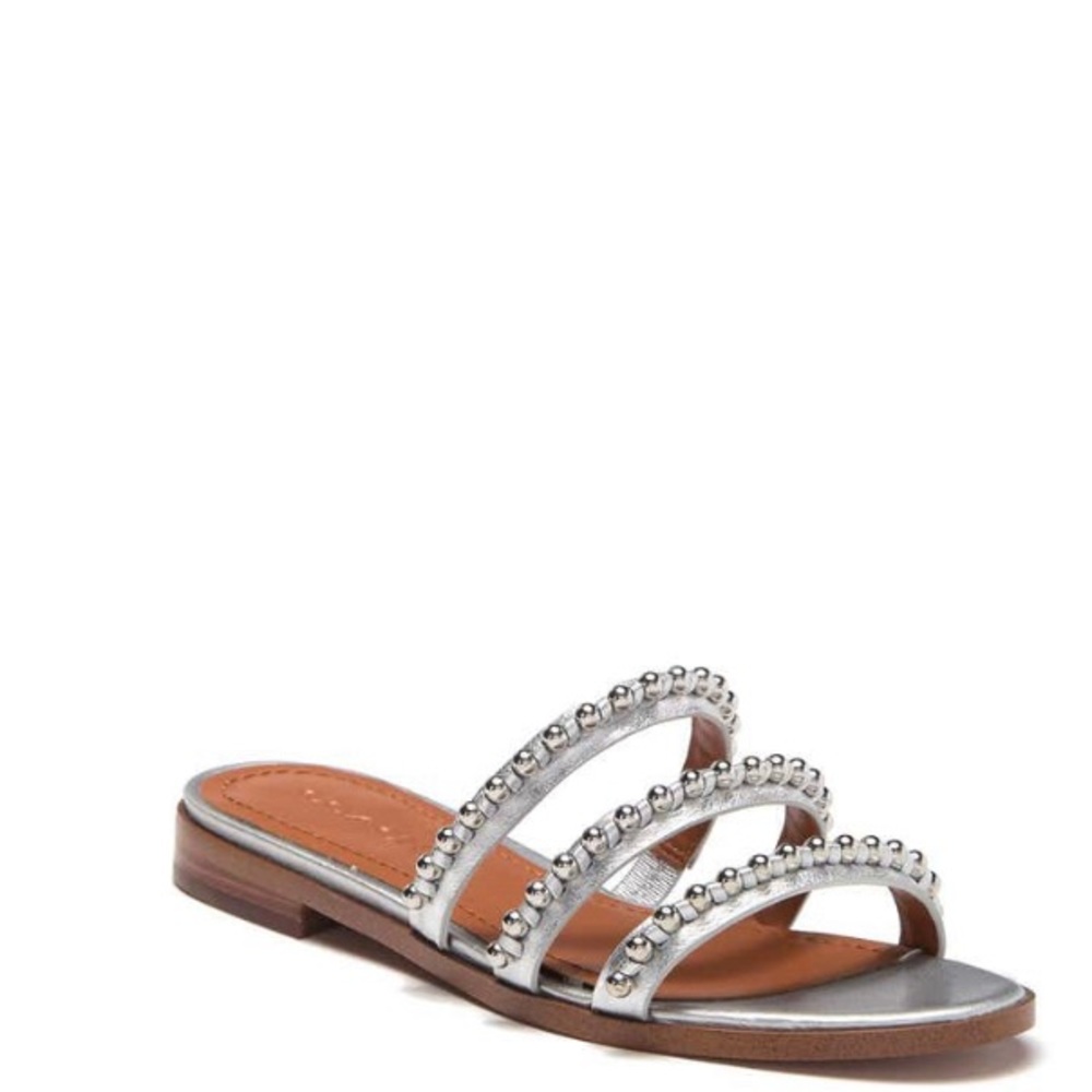Coach Studded Metallic slide Sandal